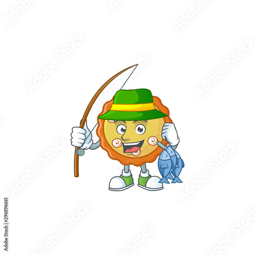 Fishing cake apple pie cartoon character shape