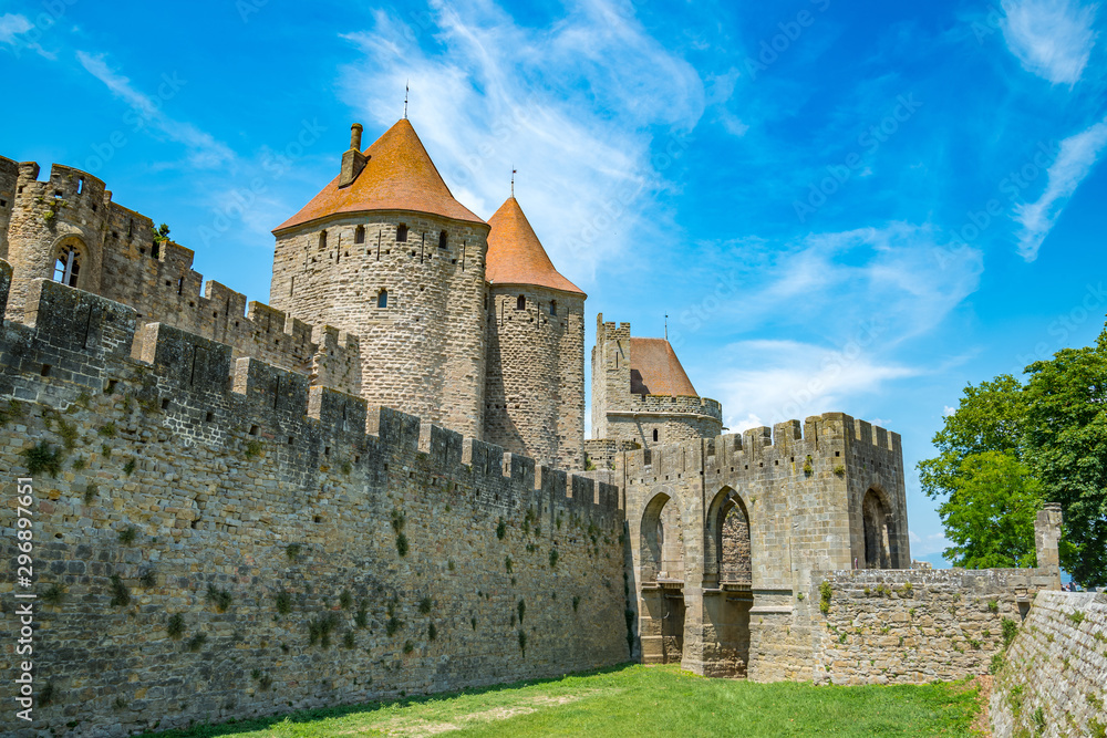 Medieval castle of Carcassonne, Languedoc - Roussillon province, France