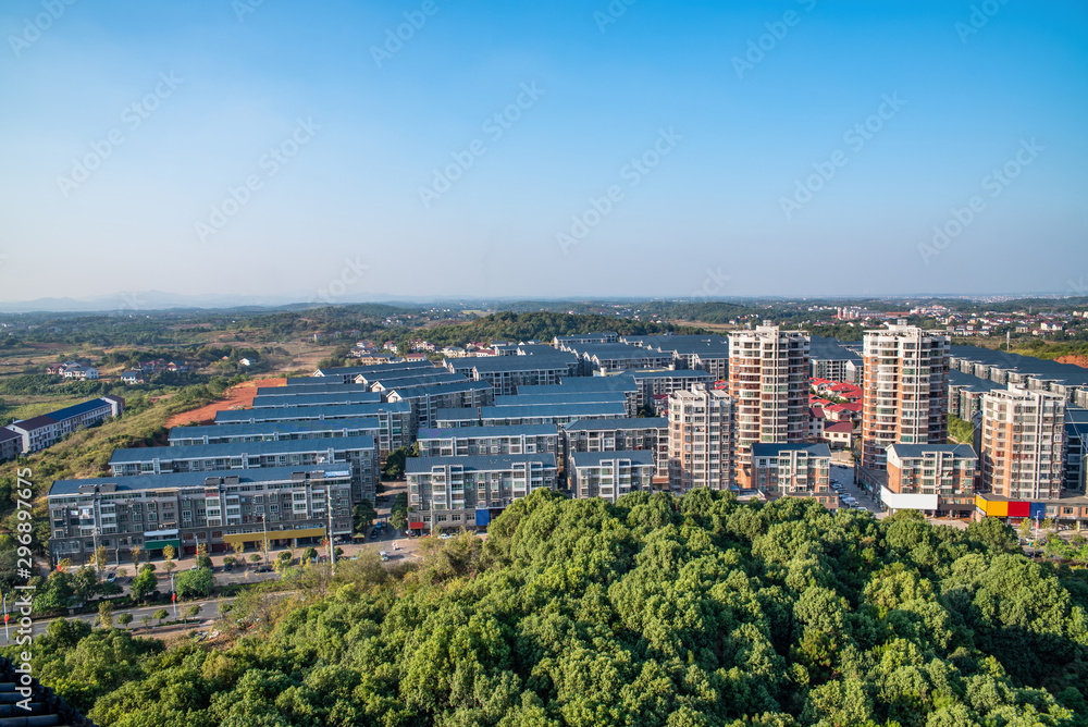 Obraz premium Urban architecture scenery of Zhuzhou County, Hunan Province, China