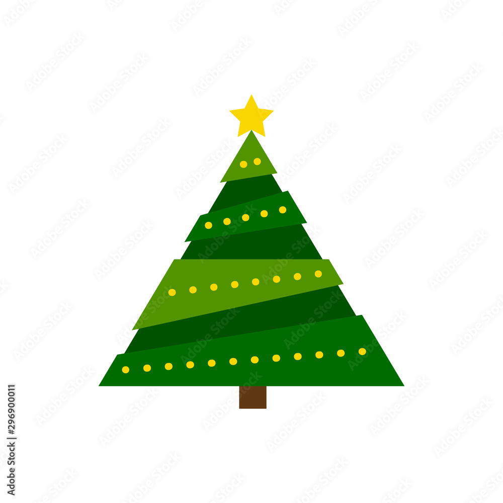 Christmas Tree new year winter flat vector icon Christmas Tree new year winter flat vector icon