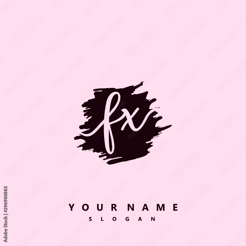 FX Initial handwriting logo vector FX Initial handwriting logo vector