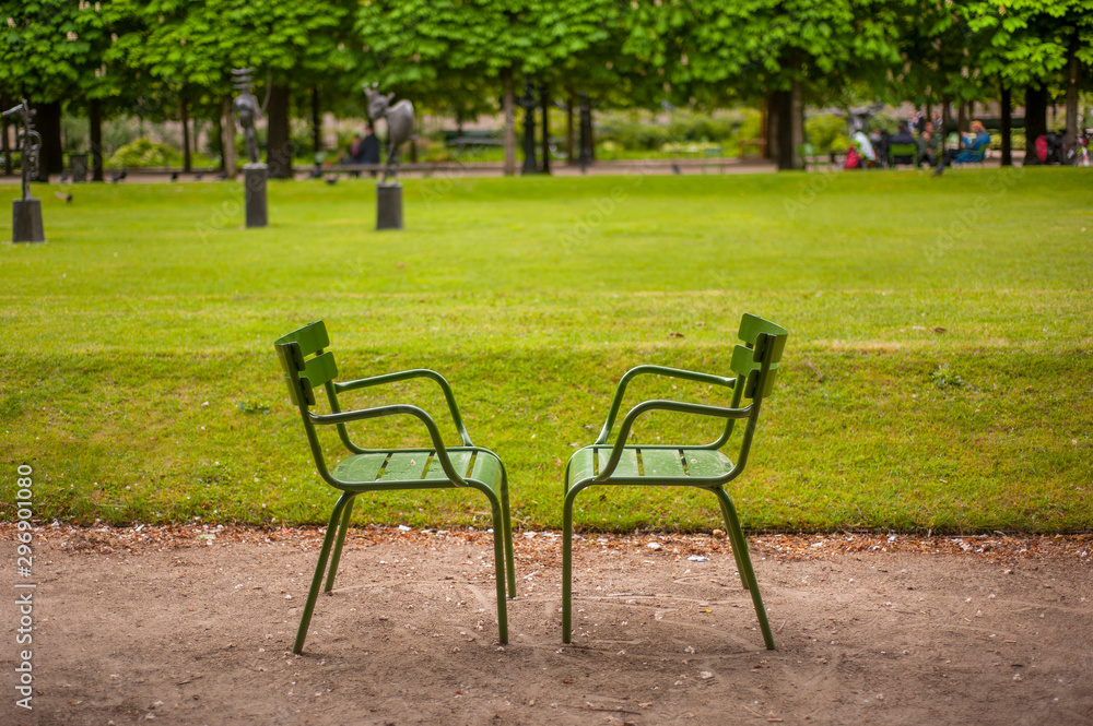 Walking in the Tuileries Garden in Paris Walking in the Tuileries Garden in Paris
