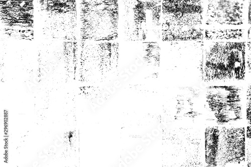 Wallpaper Mural Dark messy dust overlay distress background. Grunge black and white. Abstract monochrome texture of paint, stains, scratched. Torontodigital.ca