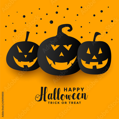 yellow happy halloween festival holiday pumpkin background