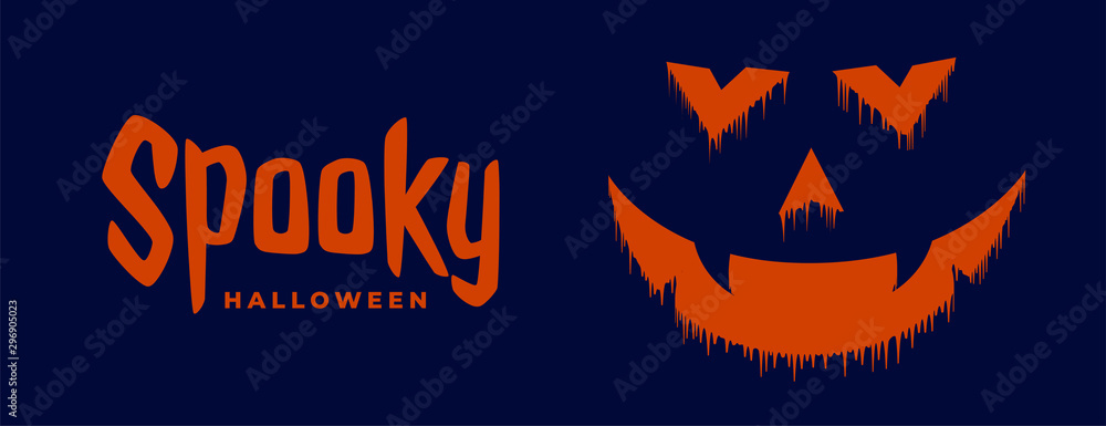 spooky and scary ghost face for halloween festival