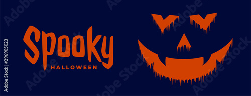 spooky and scary ghost face for halloween festival