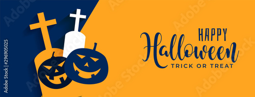 flat style happy halloween pumpkin background design