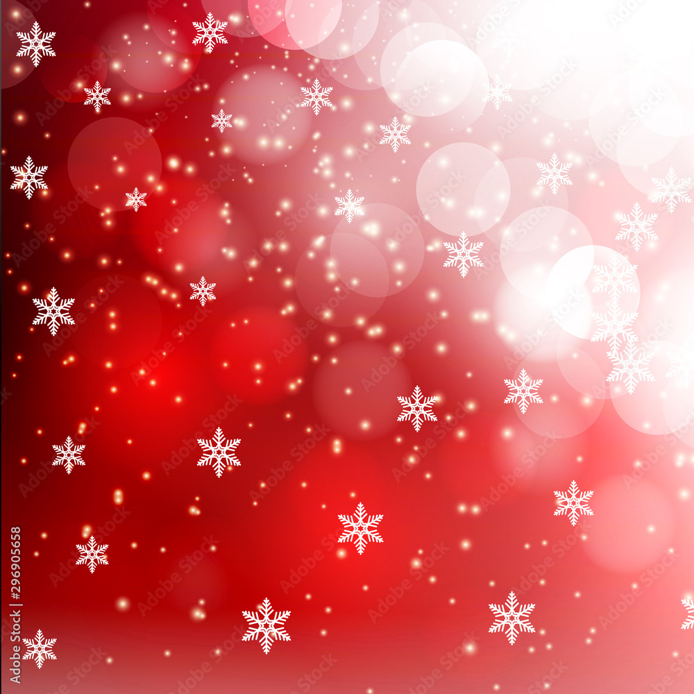 Abstract snowfall on a background of red snow clouds, vector art illustration. Abstract snowfall on a background of red snow clouds, vector art illustration.