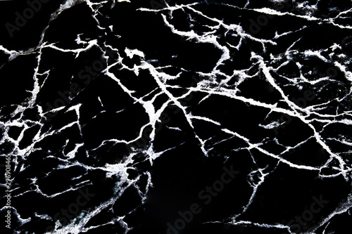 Black background marble white vein granite texture