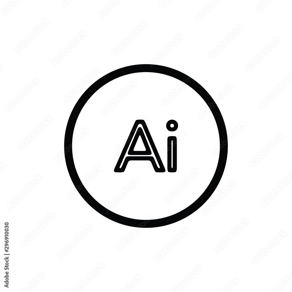 adobe illustrator icon vector. Linear style sign for mobile concept and web design. ai symbol illustration. Pixel vector graphics - Vector. adobe illustrator icon vector. Linear style sign for mobile concept and web design. ai symbol illustration. Pixel vector graphics - Vector.