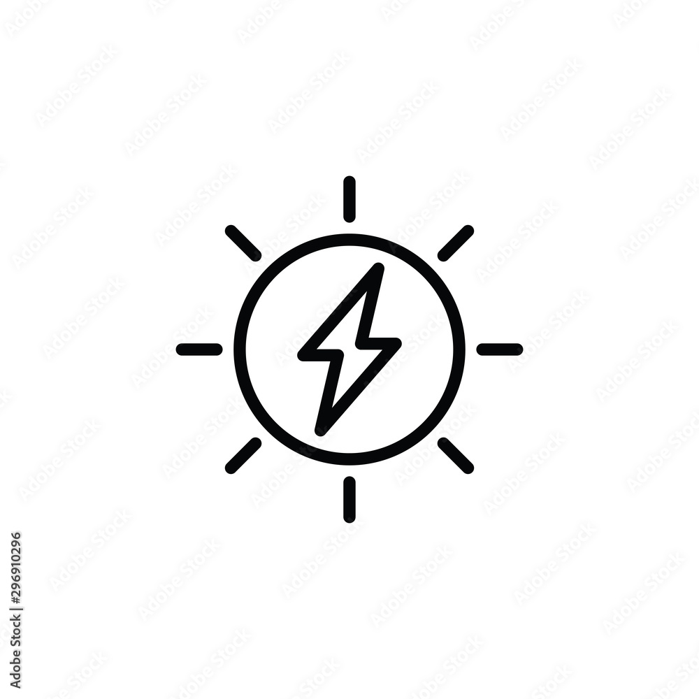 Solar energy icon vector. Linear style sign for mobile concept and web design. Solar energy symbol illustration. Pixel vector graphics - Vector. Solar energy icon vector. Linear style sign for mobile concept and web design. Solar energy symbol illustration. Pixel vector graphics - Vector.