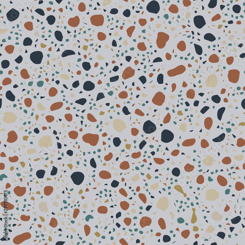 Italian flooring venetian style terrazzo seamless pattern.