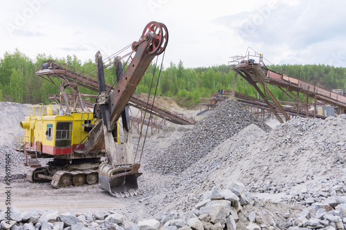 Big old industrial machinery at the quarry.