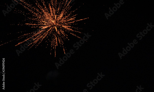 Bright fireworks in Diwali celebration concept in ight sky