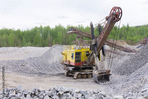 Big old industrial machinery at the quarry.