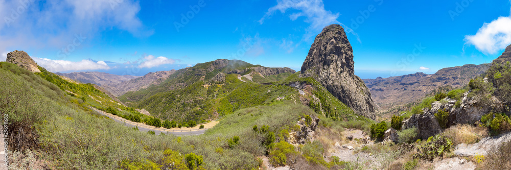 Panorama Roque de Agando auf der Insel La Gomera