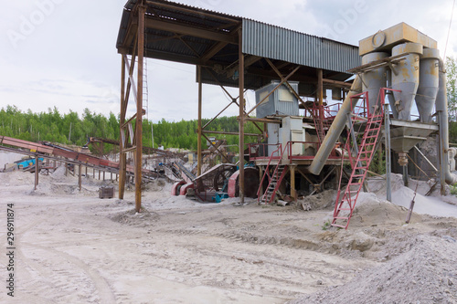 Big old industrial machinery at the quarry.