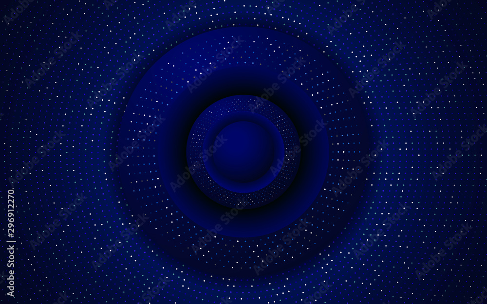 Shiny circles on a blue background, abstract background, vector illustration, eps 10