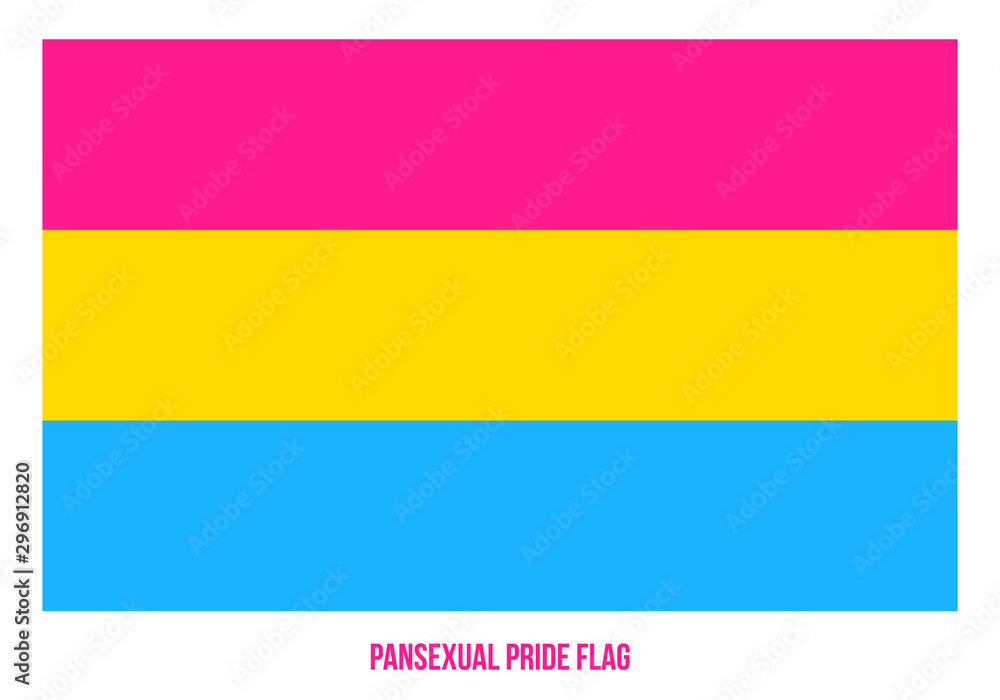 Pansexual Pride Flag in Vector Illustration. Symbol for The Pansexual Community to Use Pansexual Pride Flag in Vector Illustration. Symbol for The Pansexual Community to Use