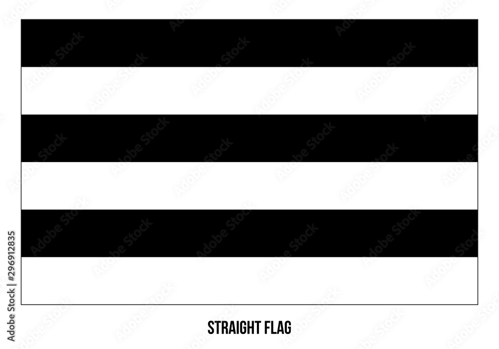 Straight Flag Vector Illustration Designed with Correct Color Scheme Stock  Vector