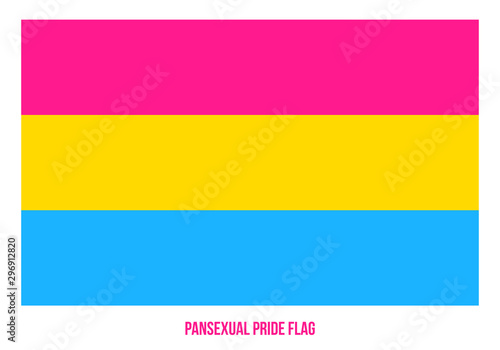 Pansexual Pride Flag in Vector Illustration. Symbol for The Pansexual Community to Use
