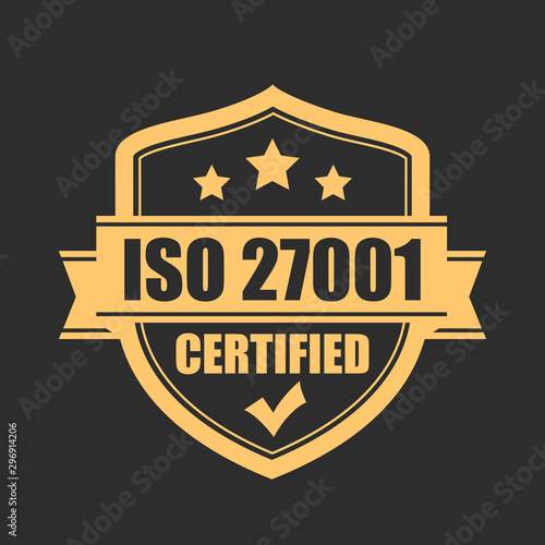 Certified iso 27001 emblem
