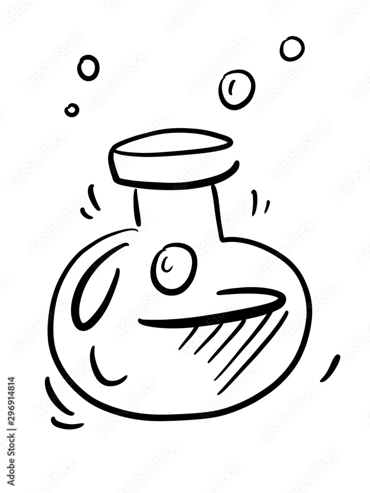 Doodle, a vial of liquid. Chemistry. Education. school. Doodle, a vial of liquid. Chemistry. Education. school.
