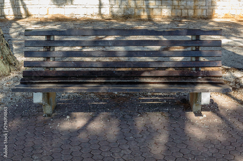 Wooden bench in the park
