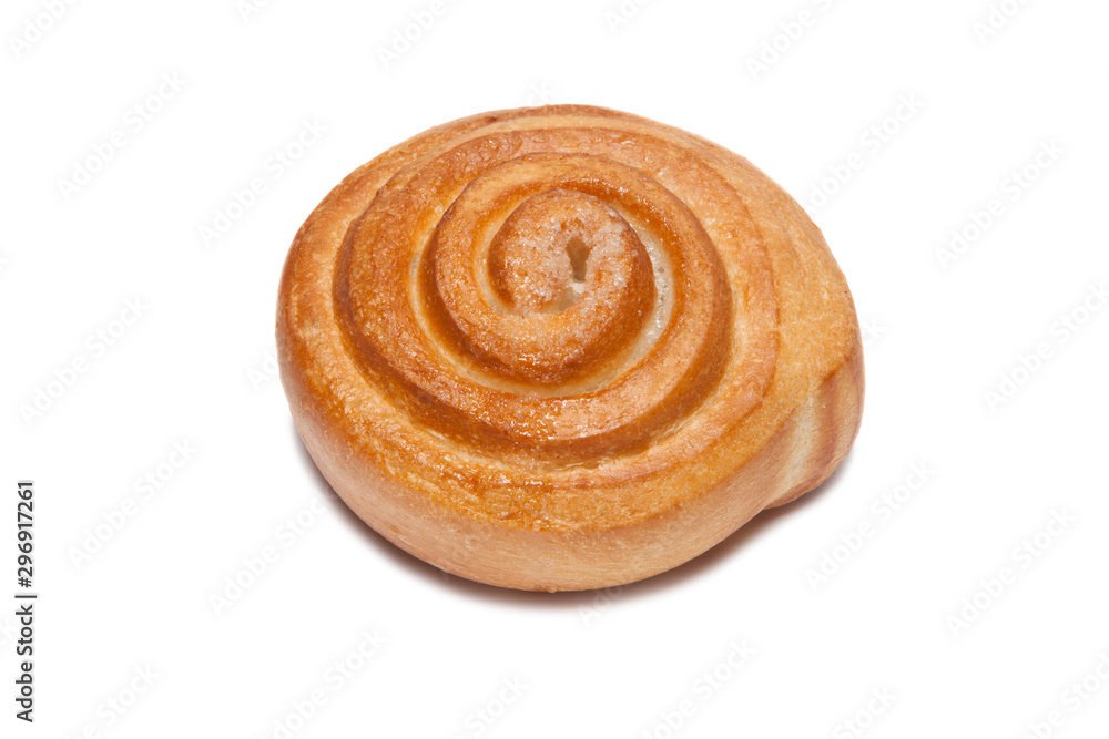 Sweet buns with sugar isolated on white Sweet buns with sugar isolated on white