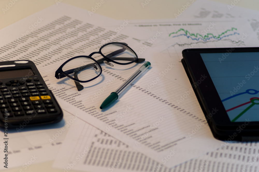 Photography of an office table with different objects. Photography of an office table with different objects.