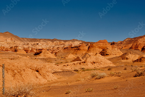 Herman Cav Canyon at sunset. South Gobi  Mongolia