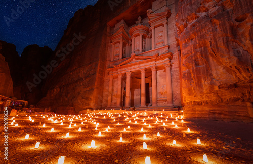 Petra by night show, Petra, Jordan photo