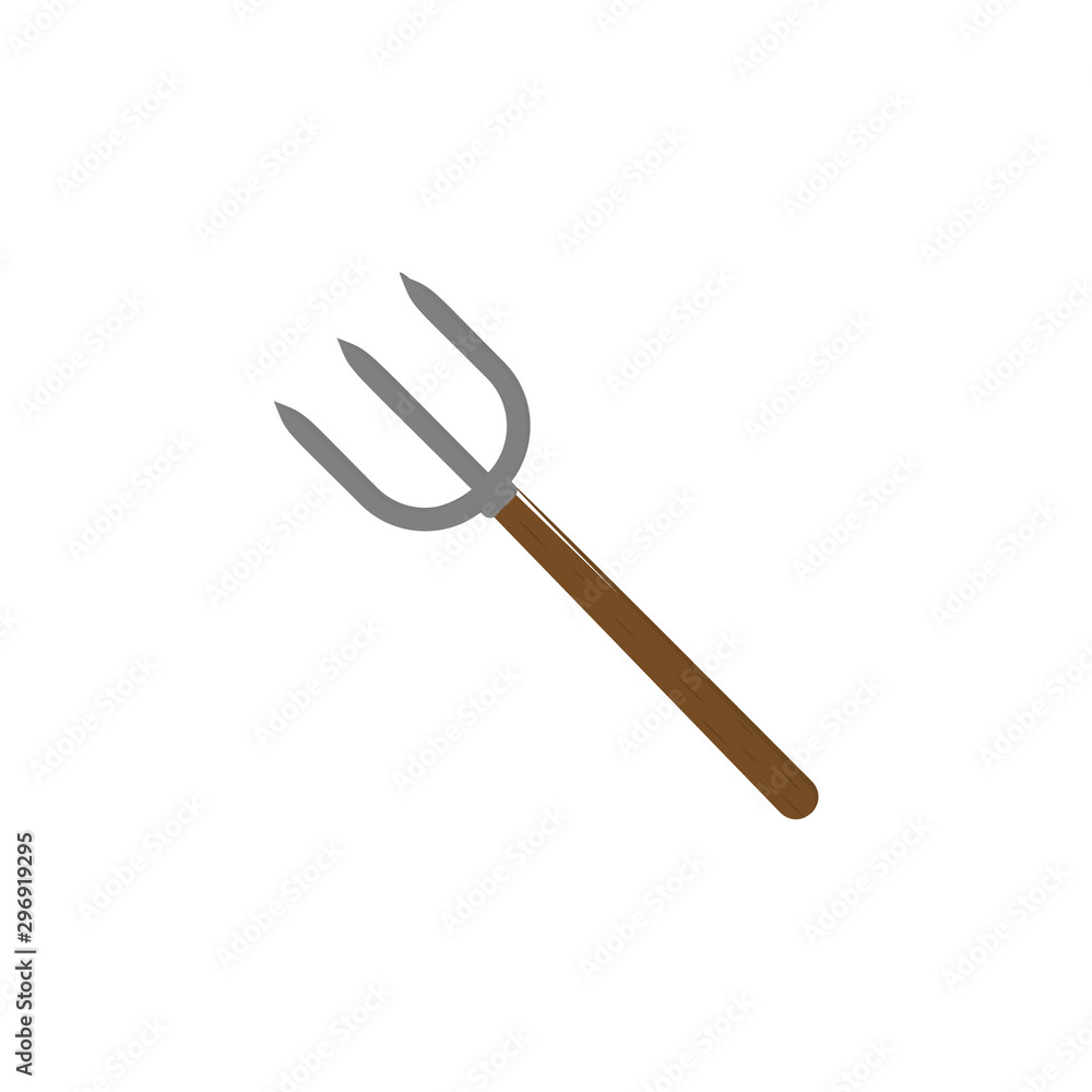 Pitchfork color icon. Simple colored vector of halloween icons for ui and ux, website or mobile application