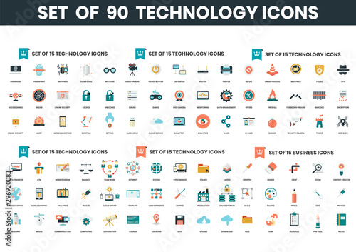 a1Business icons set for business