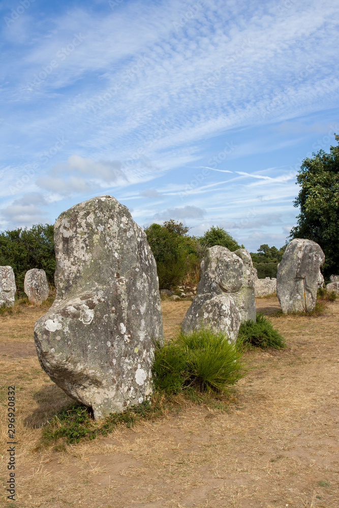 Alignment of Kerzerho - rows of menhirs in Brittany Alignment of Kerzerho - rows of menhirs in Brittany