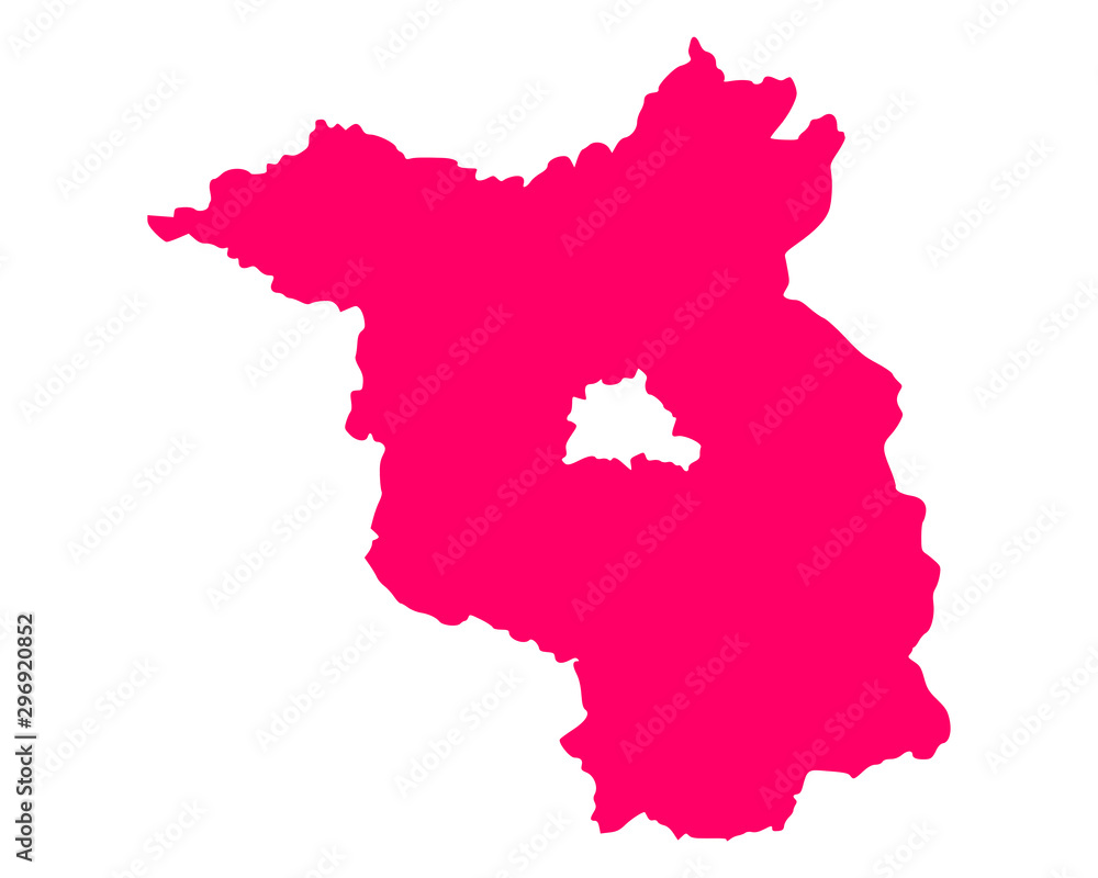 Fototapeta premium Karte von Brandenburg