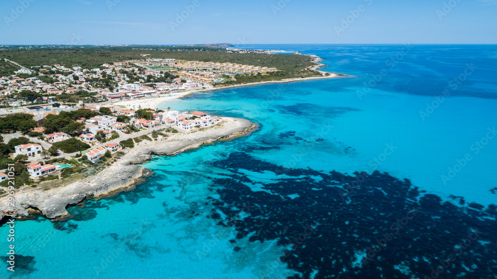 Menorca Luftbild Strand und Lagune
