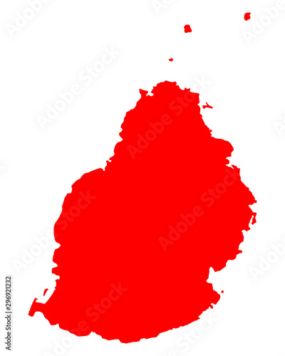 Karte von Mauritius