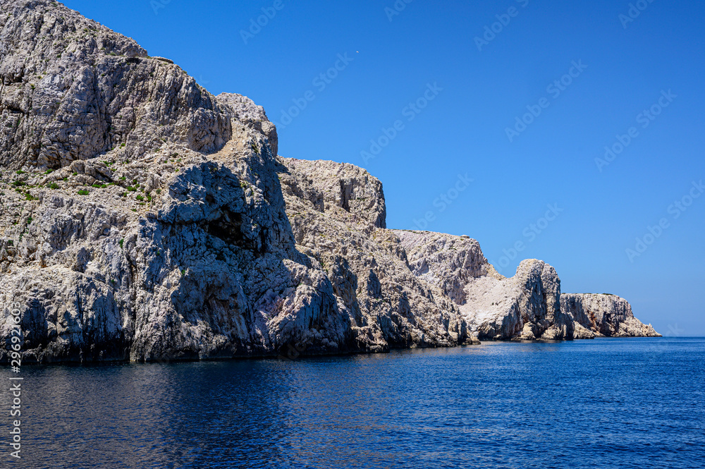 Cliffs of St. Grgur island, Croatia