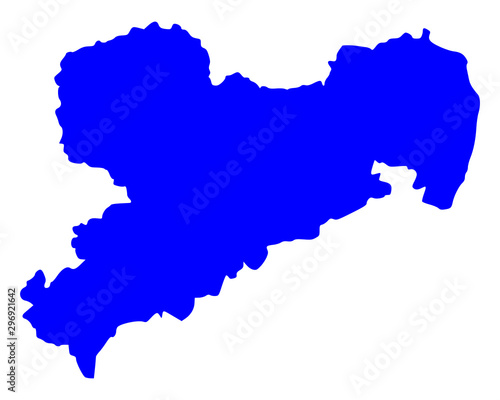 Karte von Sachsen