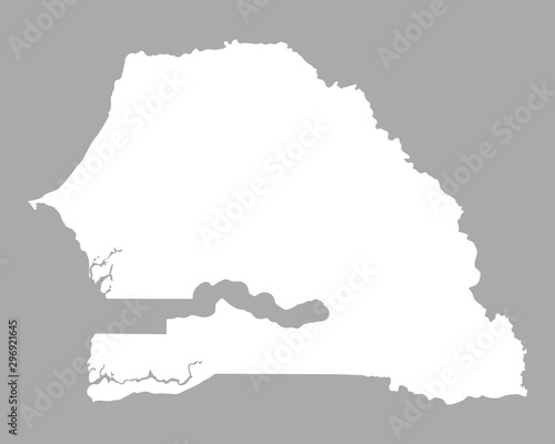 Karte des Senegal
