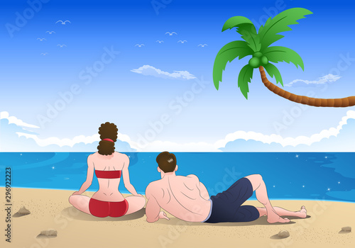 Photos couple on the beach