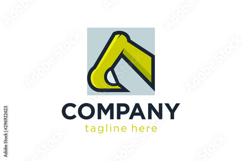 excavator icon, building logo template, excavator vector illustration ready to use