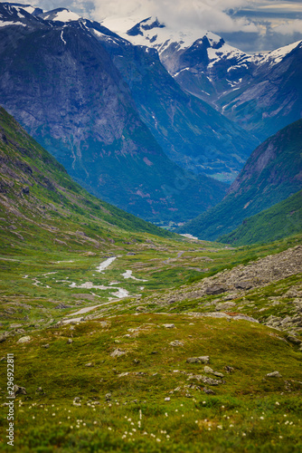 Mountains view from Gamle Strynefjellsvegen Norway