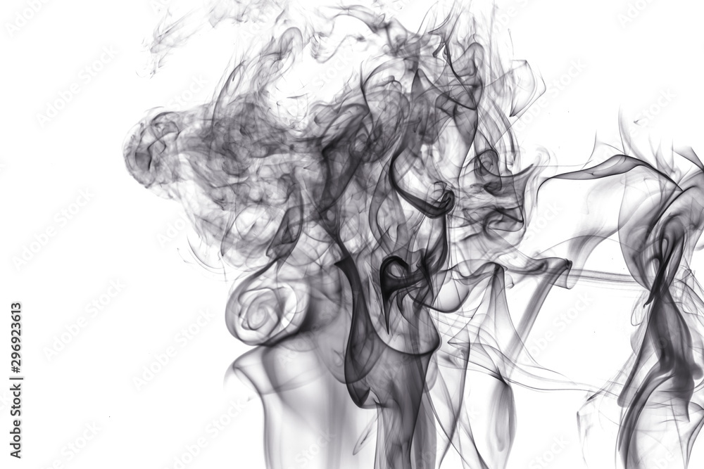 Black smoke on white background Black smoke on white background
