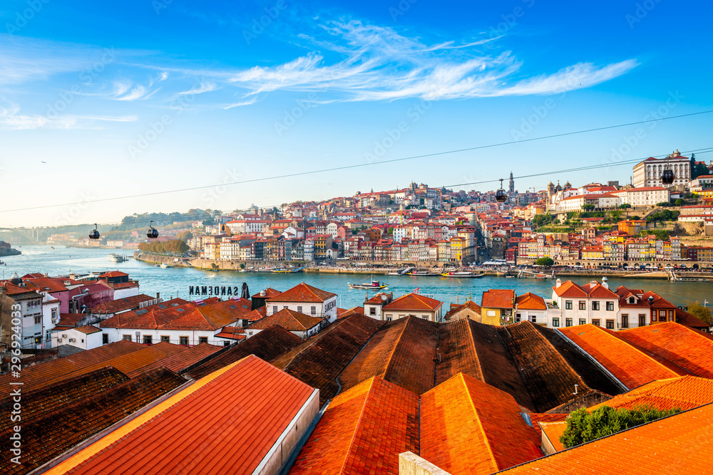 panoramic view of the city of Porto in Portugal