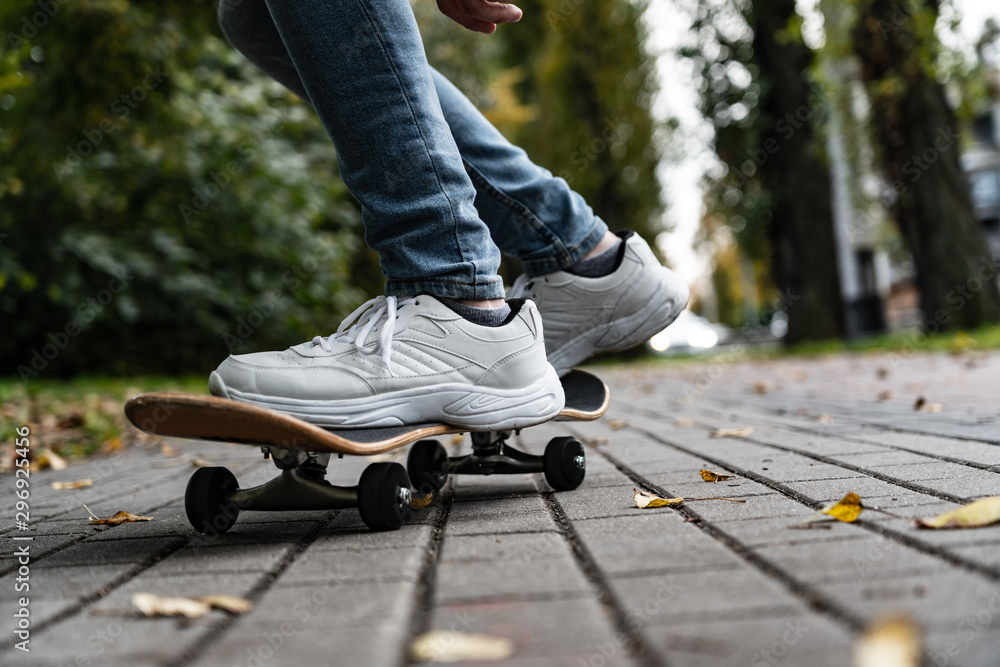 Young man skateboarding Young man skateboarding