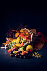 The beautiful and autumnal cornucopia
