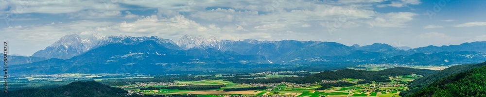 Panorama that opens to those who climbed the top of Smarna Gora, Ljubjana, Slovenia.