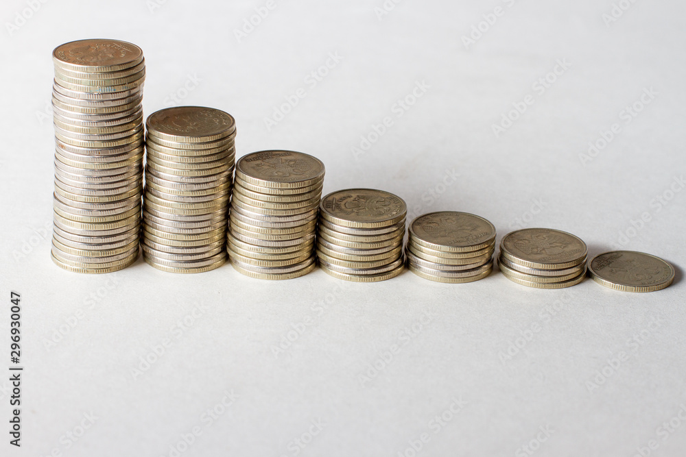 stack of coins isolated on white background stack of coins isolated on white background